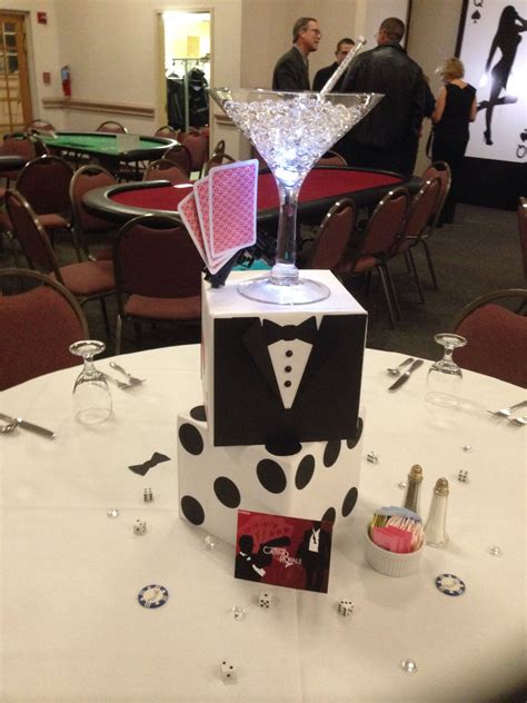 007 Casino Royale theme party centerpieces. Martini glass .